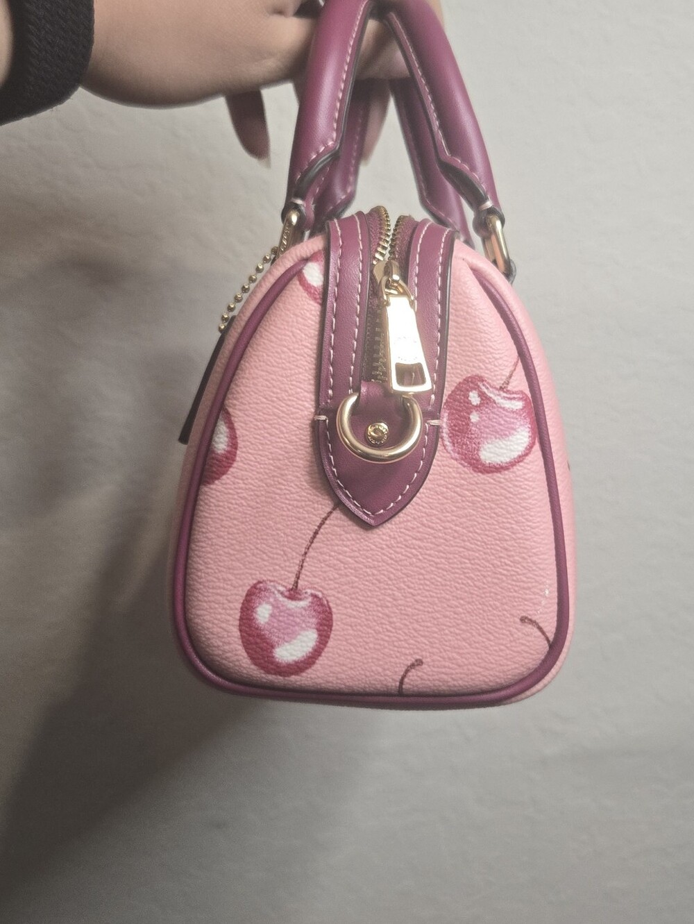 SOLD ON DEPOP Coach CR245 Mini Rowan Pink Cherry Satchel - Picture 2 of 10